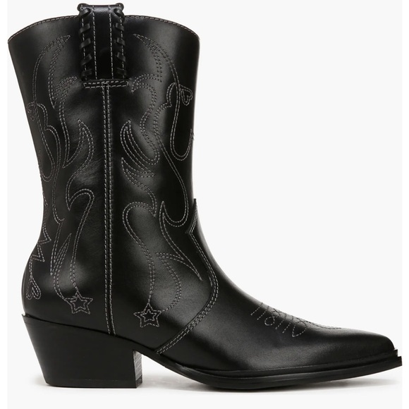 Franco Sarto Black Heeled Boots - Picture 7 of 8